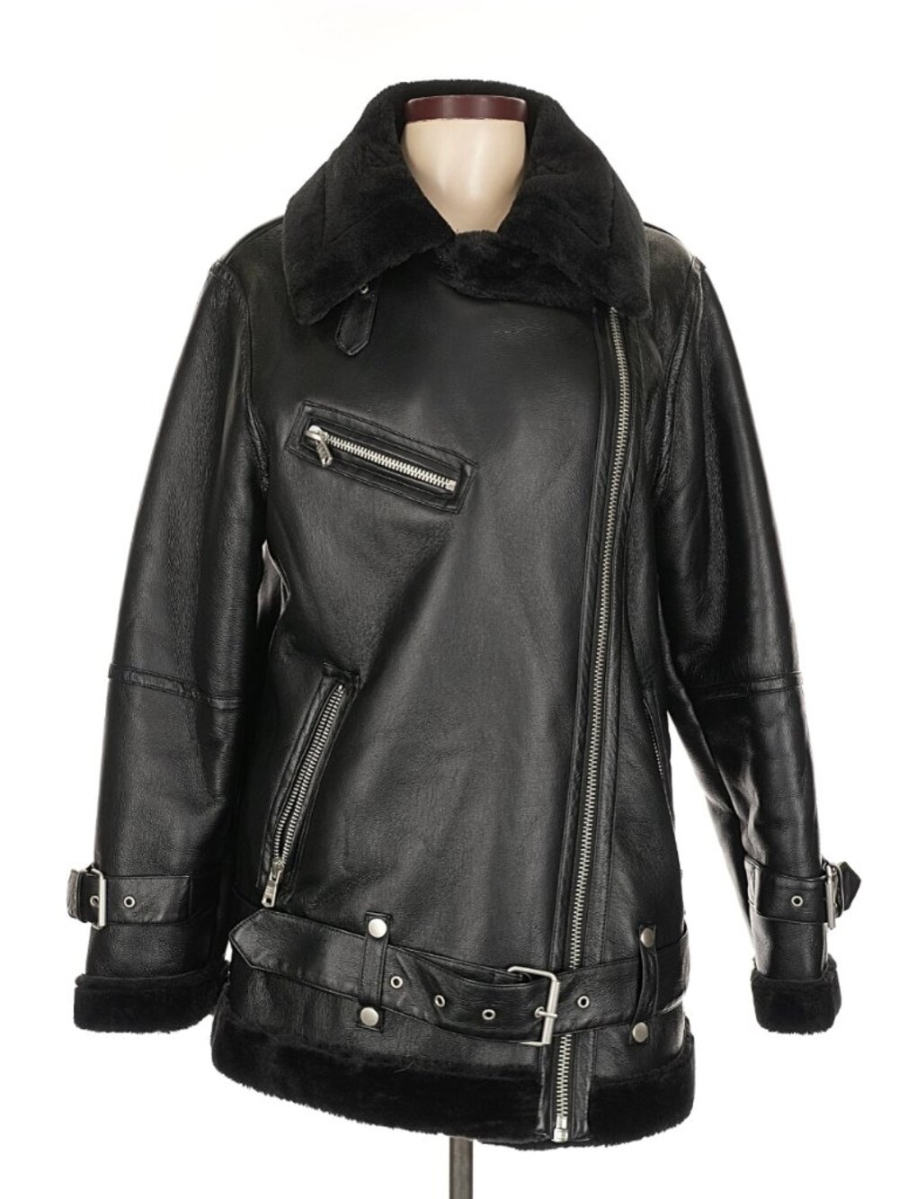 Avec Les Filles Faux Leather Jacket, Size L
